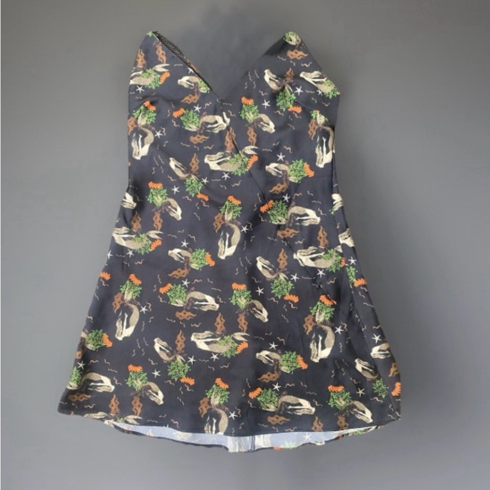 Ara Black and Orange Patterned Cami Silkened Top Women’s Size XS